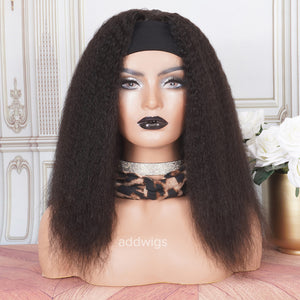Headband Wigs Kinky Straight 100% Human Hair (WITH TWO FREE HEADBANDS)