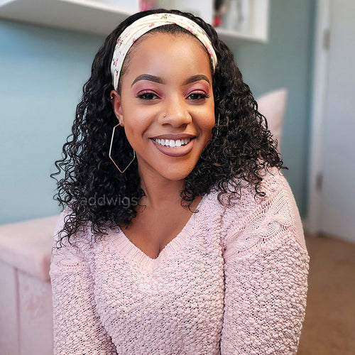 Best Selling Headband Wigs Curly 100% Human Hair (WITH TWO FREE HEADBANDS)