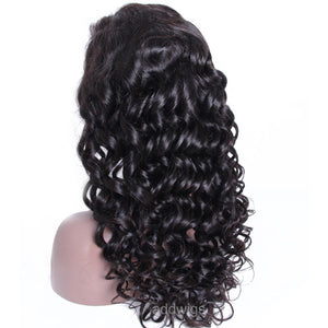 Tight Loose Wave Natural Color 360 Wigs Best Lace Human Hair Wigs