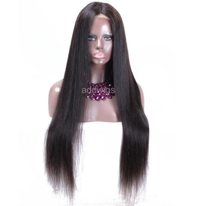 Middle Part 360 Lace Frontal Wigs Silk Straight Human Hair Wigs