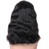 Natural Wavy Short Bob Wigs With Bang 100% Human Hair 360 Wigs