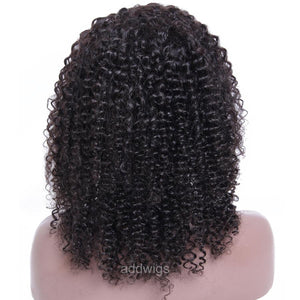 Kinky Curly Short 360 Lace Wigs Full Density Human Hair Wigs