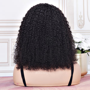 180% Heavier Density Headband Wigs Curly 100% Human Hair (WITH TWO FREE HEADBANDS)