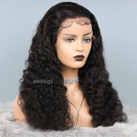 Human Hair Lace Front Wigs Natural Color Natural Wavy Wig