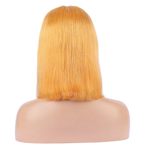 Papaya Hot Selling Human Hair Bob Wig 2021 Summer Colorful Lace Wigs