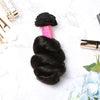 2 Bundles With Lace Closure Malaysian Human Hair Loose Wave Hair Weave With Closure