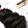 3 Bundles With Lace Closure Malaysian Human Hair Loose Wave Hair Weave With Closure