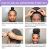 Drawstring Ponytail Wrap Around Curly Human Hair Extensions