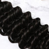 2 Bundles With Lace Closure Malaysian Human Hair Deep Curly Hair Weave With Closure