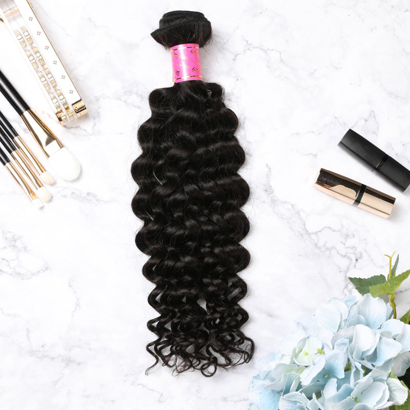 2 Bundles With Lace Frontal Malaysian Human Hair Jerry Curl Hair Weave With Frontal