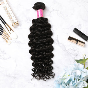3 Bundles With Lace Closure Malaysian Human Hair Jerry Curl Hair Weave With Closure