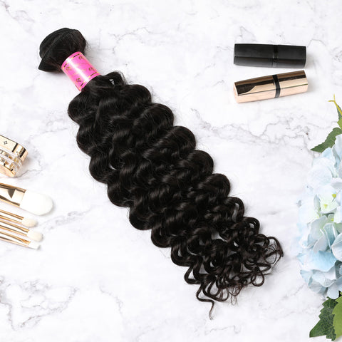 2 Bundles With Lace Closure Malaysian Human Hair Jerry Curl Hair Weave With Closure