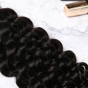 3 Bundles With Lace Closure Malaysian Human Hair Jerry Curl Hair Weave With Closure