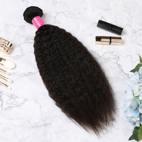 Hair Weave 2 Bundles Deal Malaysian Human Hair Kinky Straight