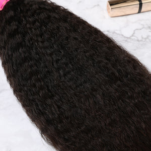 Hair Weave 3 Bundles Deal Malaysian Human Hair Kinky Straight