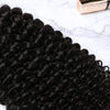 2 Bundles With Lace Closure Malaysian Human Hair Kinky Curly Hair Weave With Closure