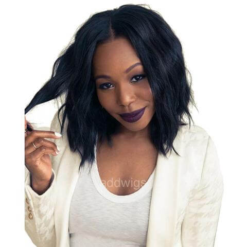 10 inch Short Bob Wig 100% Human Hair Lace Front Wigs Natural Wavy