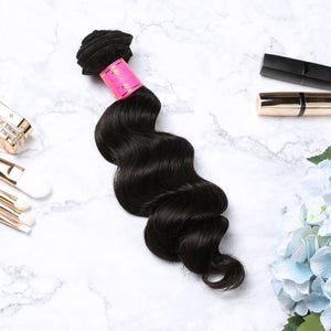 4 Bundles With Lace Frontal Malaysian Human Hair Loose Deep Hair Weave With Frontal