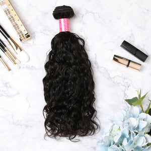 4 Bundles With Lace Frontal Malaysian Human Hair Natural Curly Hair Weave With Frontal
