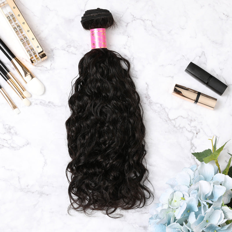 4 Bundles With Lace Closure Malaysian Human Hair Natural Curly Hair Weave With Closure