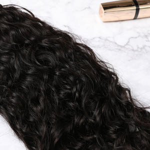 2 Bundles With Lace Frontal Malaysian Human Hair Natural Curly Hair Weave With Frontal