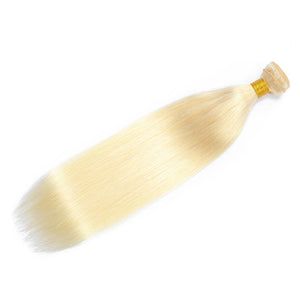 Hair Weave 2 Bundles Deal #613 Blonde Malaysian Human Hair Straight