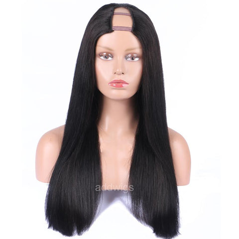 Silk Straight U Part Wig 130% Density Human Hair Wigs