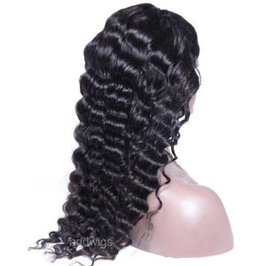 Classic Deep Wave U Part Human Hair Wig Middle Side Part Upart Wigs